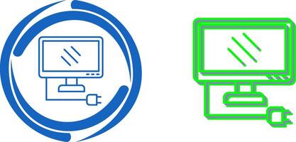 conception d'icône de moniteur vecteur