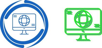 conception d'icône de moniteur vecteur
