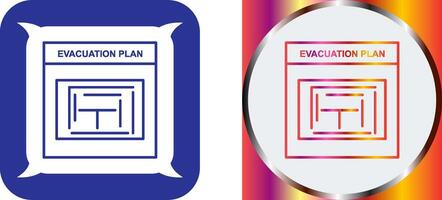 conception d'icône de plan d'évacuation vecteur