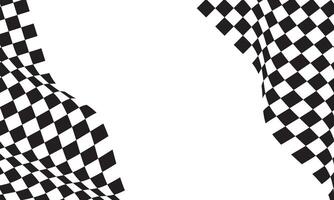 à carreaux drapeau vague en volant sur blanc Vide espace conception sport course championnat affaires Succès Contexte vecteur