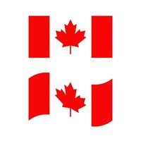 Canada drapeau ensemble isolé sur blanc Contexte. Canada journée conception élément vecteur