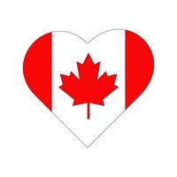 Canada journée cœur en forme de canadien drapeau conception élément isolé sur blanc Contexte. pour cartes, bannières et impression vecteur