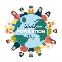 monde population journée illustration Contexte vecteur