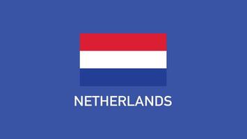 Pays-Bas drapeau équipes européen nations 2024 abstrait des pays européen Allemagne Football symbole logo conception illustration vecteur
