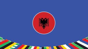 Albanie emblème drapeau européen nations 2024 équipes des pays européen Allemagne Football symbole logo conception illustration vecteur