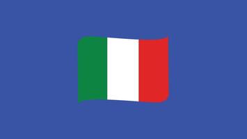 Italie drapeau ruban européen nations 2024 équipes des pays européen Allemagne Football symbole logo conception illustration vecteur