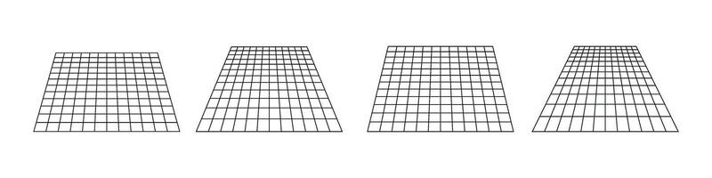 la grille modèle carré lignes la perspective .plat illustration isolé sur blanc Contexte. vecteur