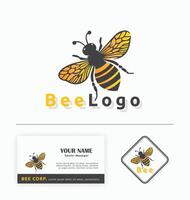 illustration de logo d'abeille vecteur