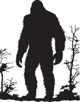 bigfoot silhouette illustration blanc Contexte vecteur