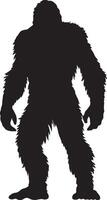 bigfoot silhouette illustration blanc Contexte vecteur