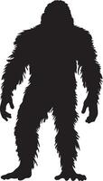 bigfoot silhouette illustration blanc Contexte vecteur