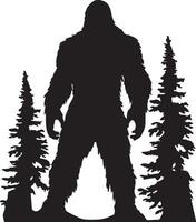 bigfoot silhouette illustration blanc Contexte vecteur