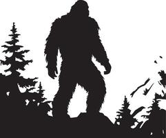 bigfoot silhouette illustration blanc Contexte vecteur