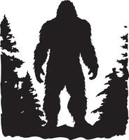 bigfoot silhouette illustration blanc Contexte vecteur