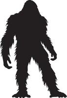 bigfoot silhouette illustration blanc Contexte vecteur