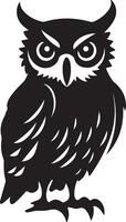 hibou silhouette illustration blanc Contexte vecteur