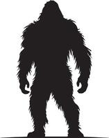 bigfoot silhouette illustration blanc Contexte vecteur