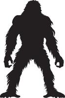 bigfoot silhouette illustration blanc Contexte vecteur