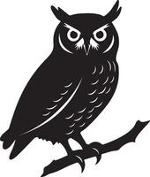 hibou silhouette illustration blanc Contexte vecteur