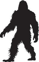 bigfoot silhouette illustration blanc Contexte vecteur