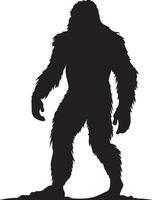 bigfoot silhouette illustration blanc Contexte vecteur