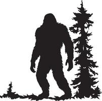 bigfoot silhouette illustration blanc Contexte vecteur