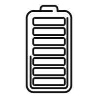 plein électrique batterie icône contour . cellule capacité vecteur