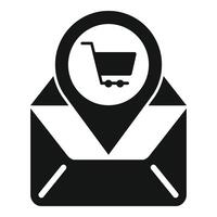 boutique localisateur courrier Info icône Facile . géo vente au détail vecteur