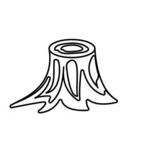 souche icône . arbre bout illustration signe. bois symbole ou logo. vecteur