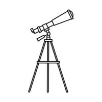 télescope icône . astronomie illustration signe. spyglass symbole ou logo. vecteur