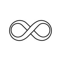 infini icône . Mobius boucle forme illustration signe. illimité symbole. pour toujours logo. vecteur
