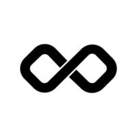 infini icône . Mobius boucle forme illustration signe. illimité symbole. pour toujours logo. vecteur