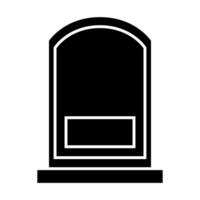 pierre tombale icône . la tombe illustration signe. pierre tombale symbole. déchirure logo. vecteur