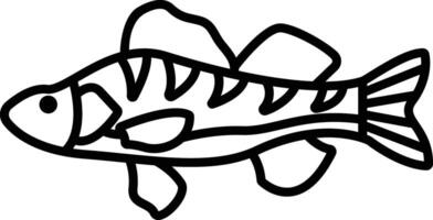 perche poisson contour illustration vecteur