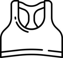 sport soutien-gorge contour illustration vecteur