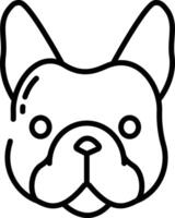 français bouledogue contour illustration vecteur