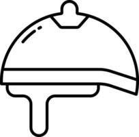 casque contour illustration vecteur