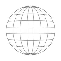 globe icône. Terre planète sphère signe. symbole de global social problèmes, gens de liaison, en voyageant, tout autour monde livraison. vecteur