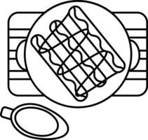 saucisse contour illustration vecteur