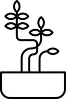 sophora peu bébé plante contour illustration vecteur