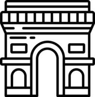 arc de triompher. contour illustration vecteur