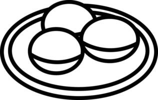 bombolonis sucré contour illustration vecteur