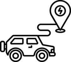 ev station emplacement contour illustration vecteur