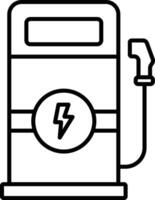 ev emplacement contour illustration vecteur