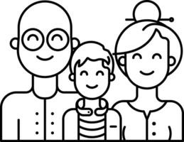 famille contour illustration vecteur