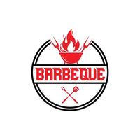 barbecue logo gratuit vecteur