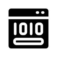 binaire icône. glyphe icône pour votre site Internet, mobile, présentation, et logo conception. vecteur