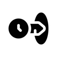 temps est clé icône. glyphe icône pour votre site Internet, mobile, présentation, et logo conception. vecteur