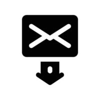 recevoir email icône. glyphe icône pour votre site Internet, mobile, présentation, et logo conception. vecteur