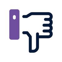 Ne pas aimer icône. double Ton icône pour votre site Internet, mobile, présentation, et logo conception. vecteur